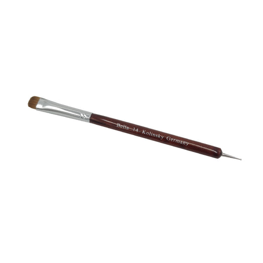 Bella French Brush 14 - Germany Wooden With Dotter Diamond Nail Supplies