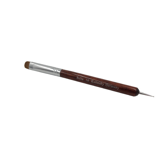 Bella French Brush 16 - Germany Wooden With Dotter Diamond Nail Supplies