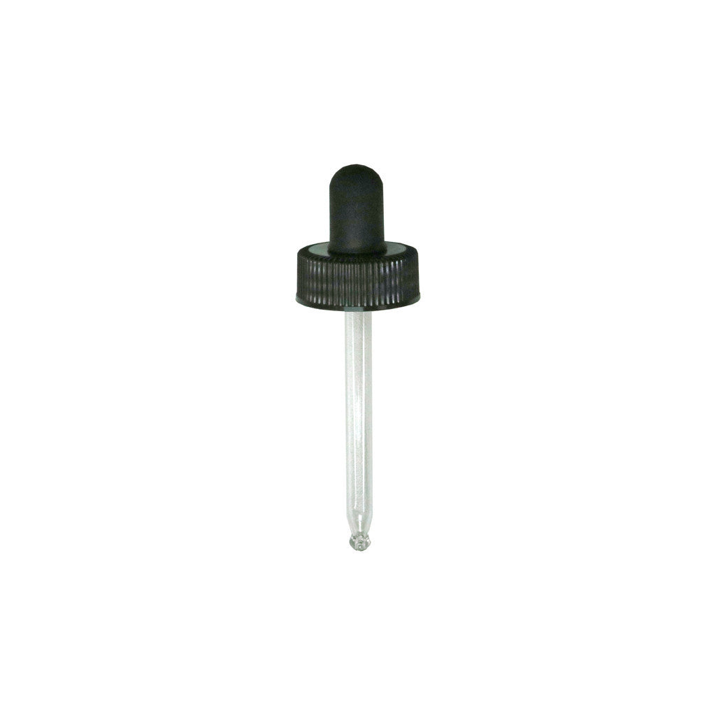 Glass Dropper 80mm - Black for 24mm Opening Diamond Nail Supplies