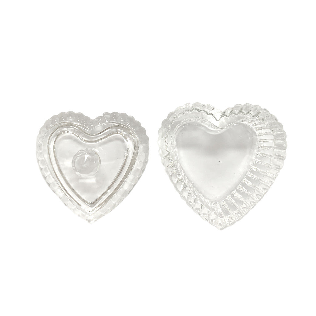 Crystal Jar - Heart with Handle Diamond Nail Supplies