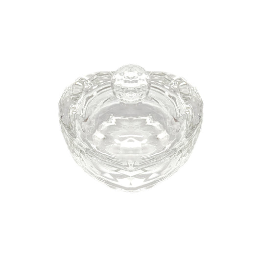 Crystal Jar - Rounded Heart with Handle Diamond Nail Supplies