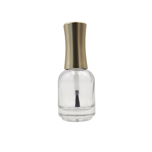 Empty Clear Polish Bottle With Gold Lid Diamond Nail Supplies