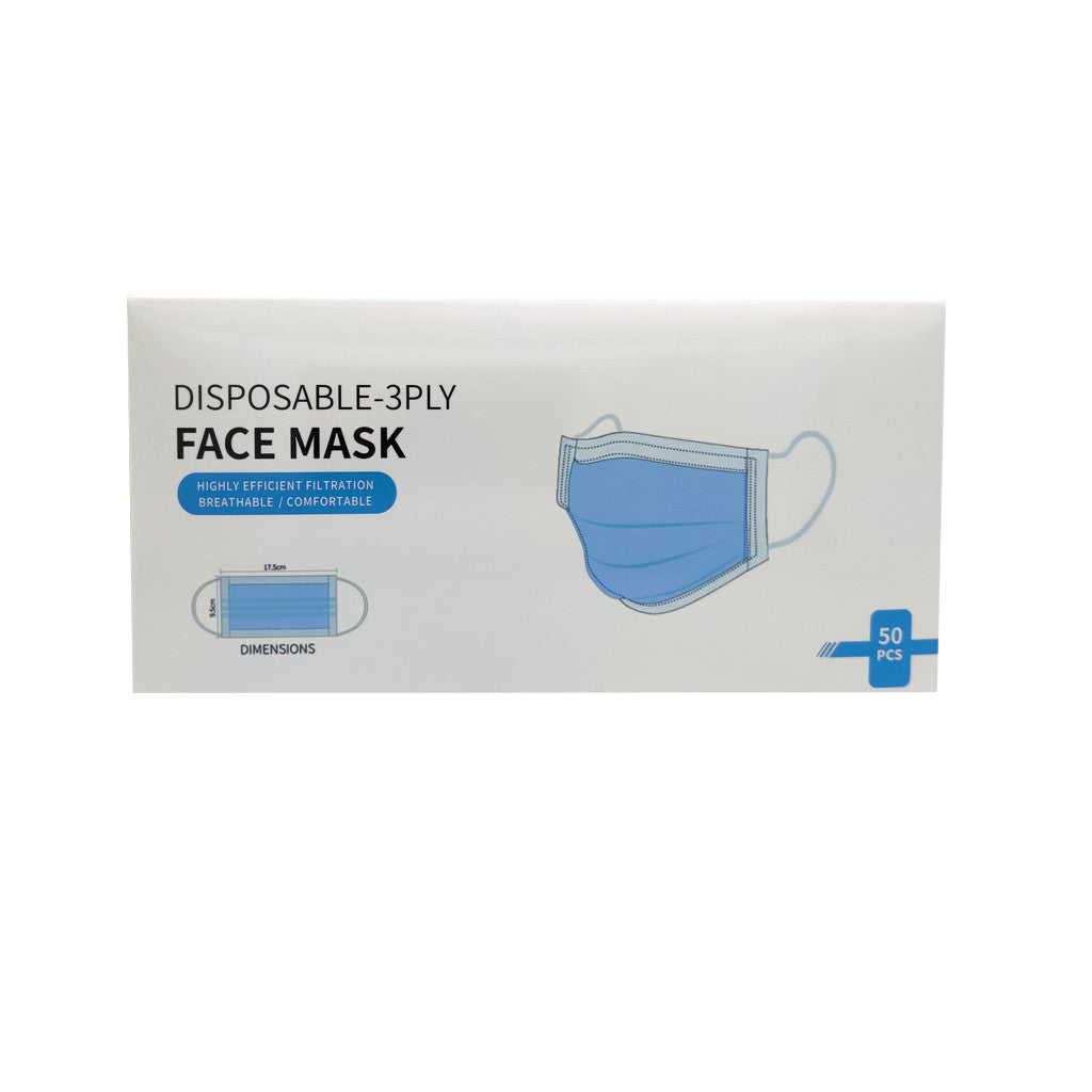 Disposable Face Mask Blue 50pc Diamond Nail Supplies