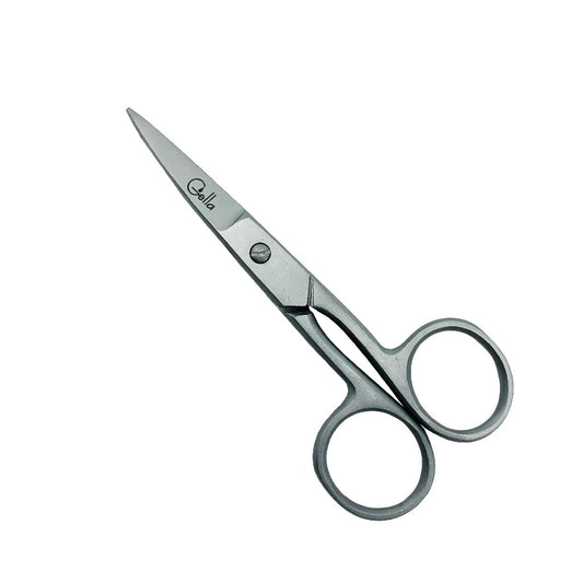 Curved Eyebrow Scissors Stainless Steel Silver Diamond Nail Supplies