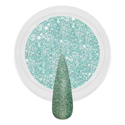 Reflective Dip & Acrylic Powder - D147 Viridian Sparkle Diamond Nail Supplies