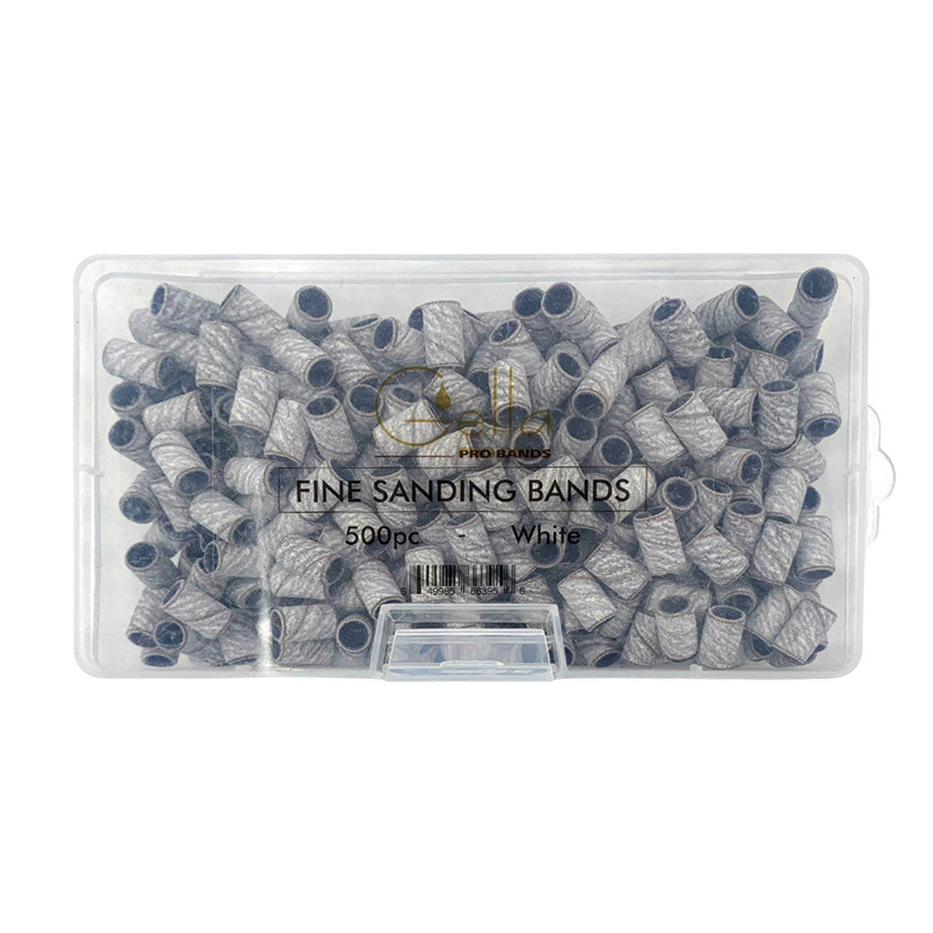 GE Sanding Bands Fine White 500pc Diamond Nail Supplies