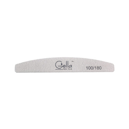 Gella Half Moon Zebra Pro File 100/180 Diamond Nail Supplies