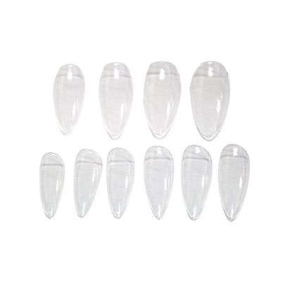 Gella Full Tips Almond Medium Clear 1-9 504pc Diamond Nail Supplies