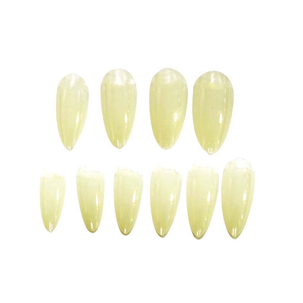 Gella Full Tips Almond Medium Natural 1-9 504pc Diamond Nail Supplies