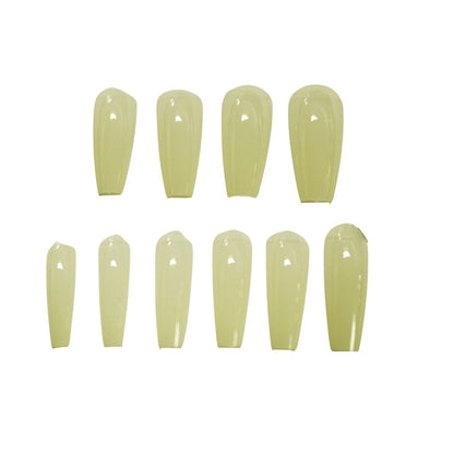 Gella Full Tips Coffin Long Natural 1-9 504pc Diamond Nail Supplies
