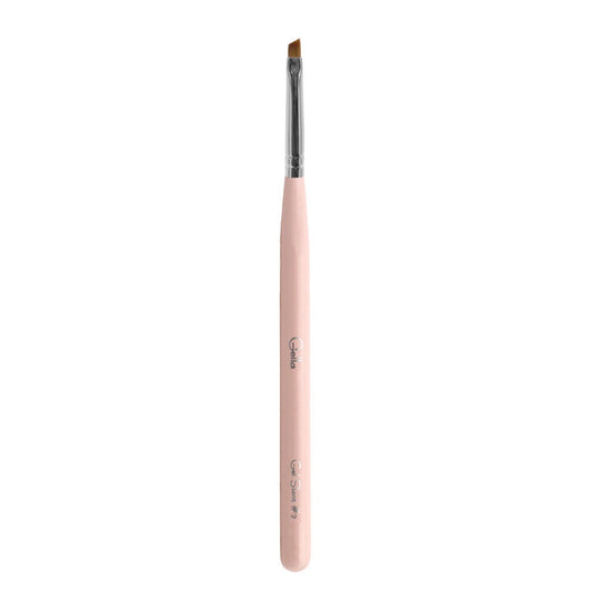 Pink Wooden Brush Nylon Bristles - Gel Slant #2 Diamond Nail Supplies
