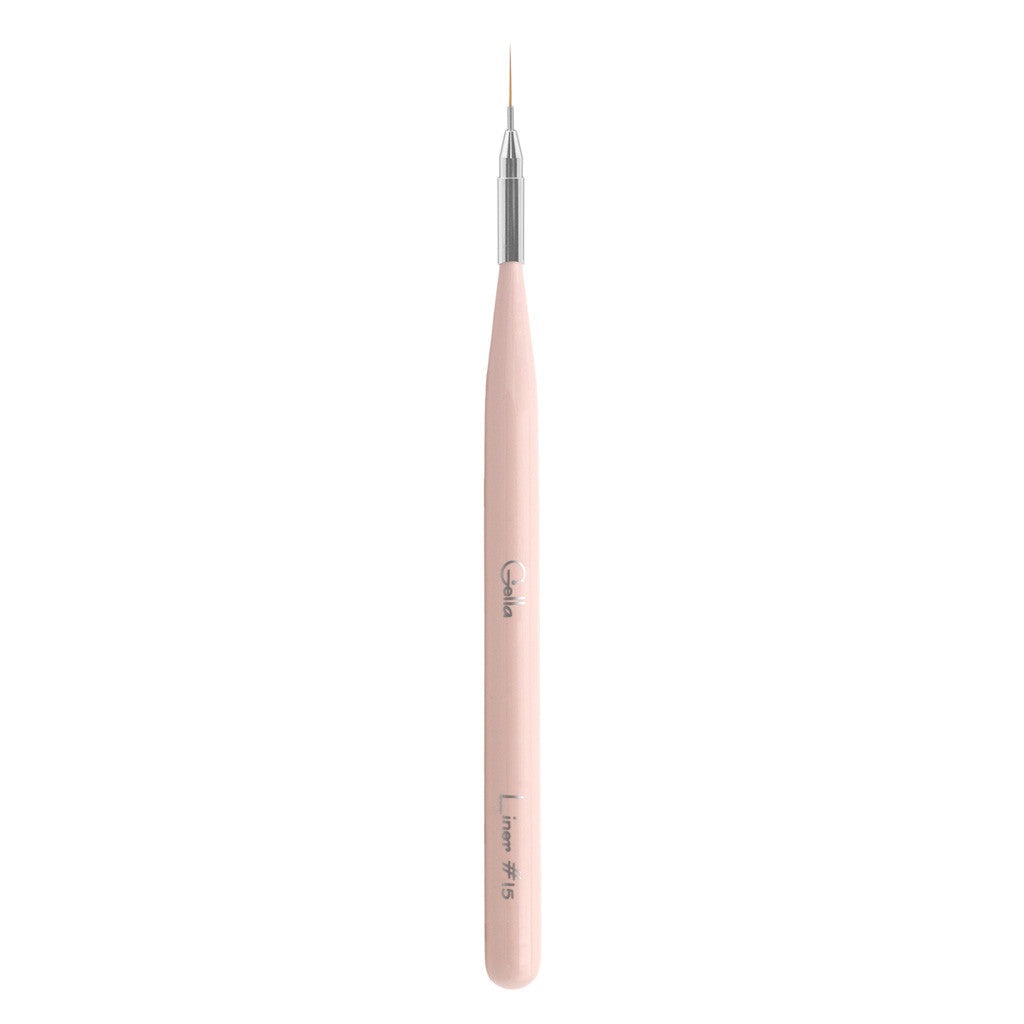 Pink Wooden Brush Nylon Bristles - Liner #15 Diamond Nail Supplies