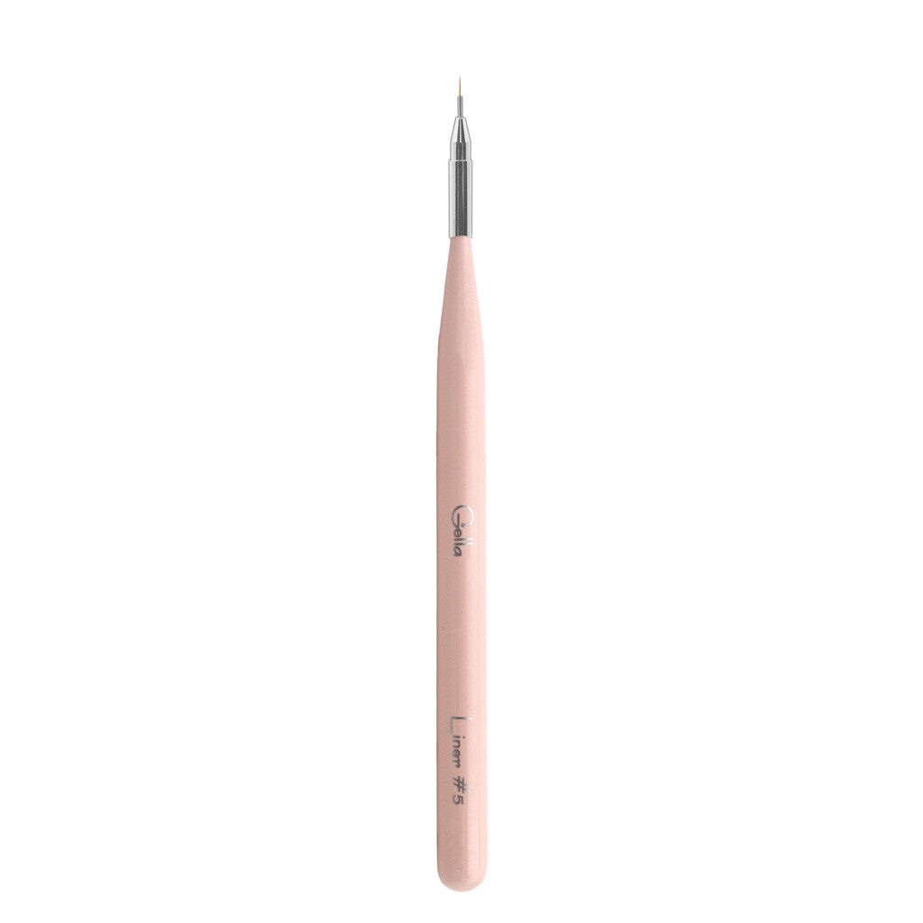 Pink Wooden Brush Nylon Bristles - Liner #5 Diamond Nail Supplies