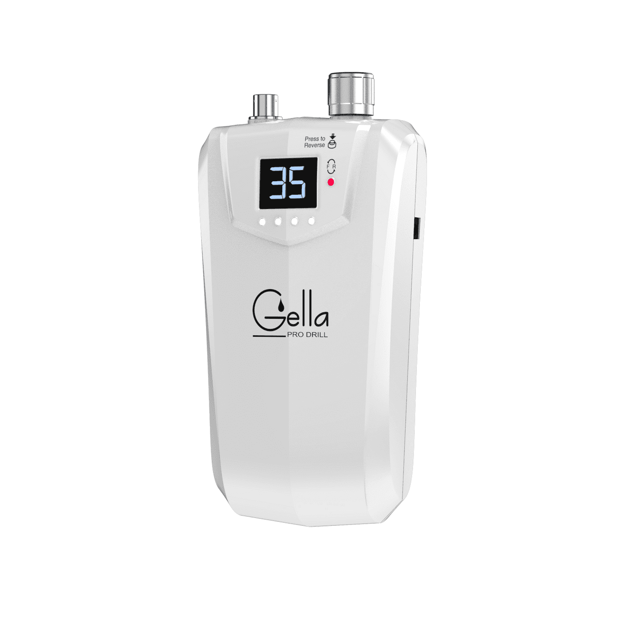 Gella Pro Drill Portable White + Premium Drill Bit Set Diamond Nail Supplies