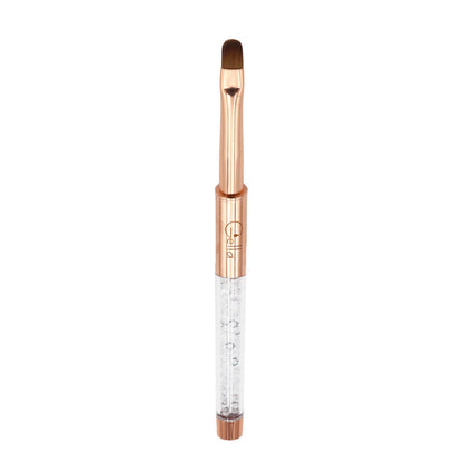 Rose Gold Crystal Oval Brush Diamond Nail Supplies