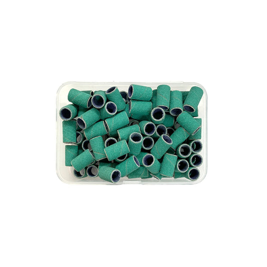 GE Sanding Bands Medium Green 100pc Diamond Nail Supplies