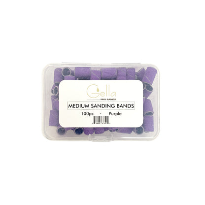 GE Sanding Bands Medium Purple 100pc Diamond Nail Supplies
