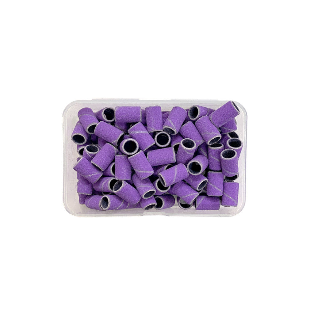 GE Sanding Bands Medium Purple 100pc Diamond Nail Supplies