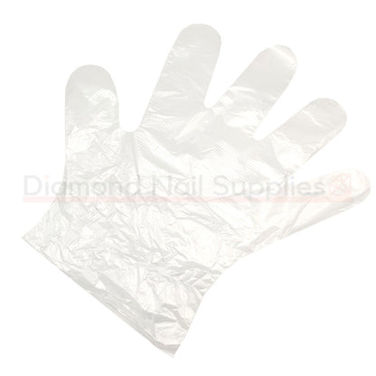 Disposable Clear PE Gloves Diamond Nail Supplies