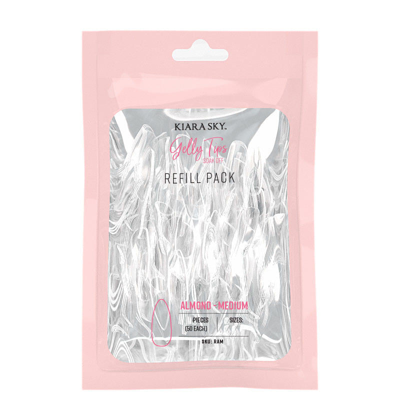 Gelly Tip Refill Pack - AM Medium Almond Diamond Nail Supplies