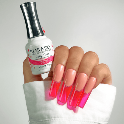 Jelly Tints - J207 Hot Pink Diamond Nail Supplies