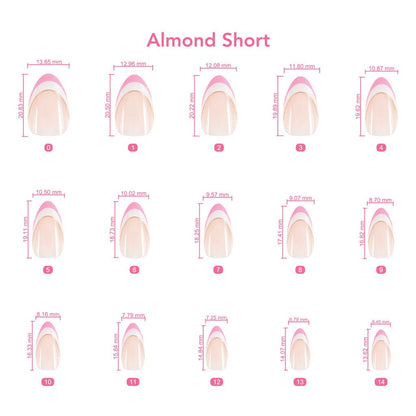 xPress Pro Press-On Nail Tips - XPAS01 Ballerina Diamond Nail Supplies