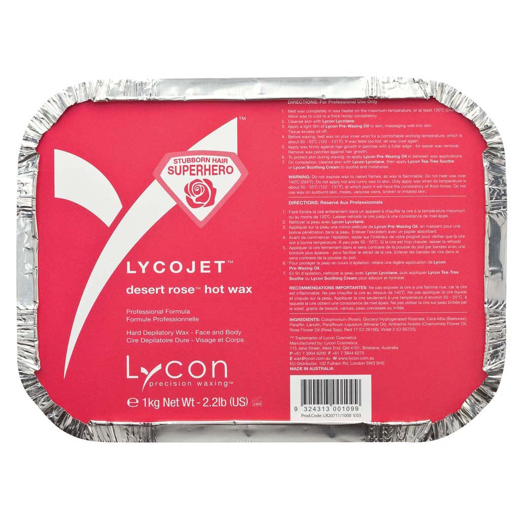 Lycojet Desert Rose Hot Wax 1kg Diamond Nail Supplies