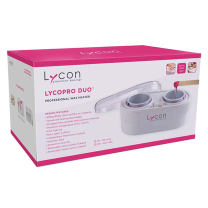 Lycopro Duo Wax Heater 2x800ml Diamond Nail Supplies