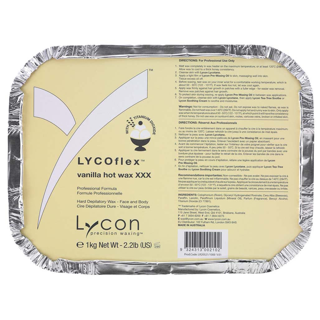 Lycoflex Vanilla Hot Wax 1kg Diamond Nail Supplies