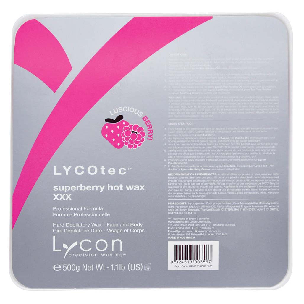 Lycotec Superberry Hot Wax 500g Diamond Nail Supplies