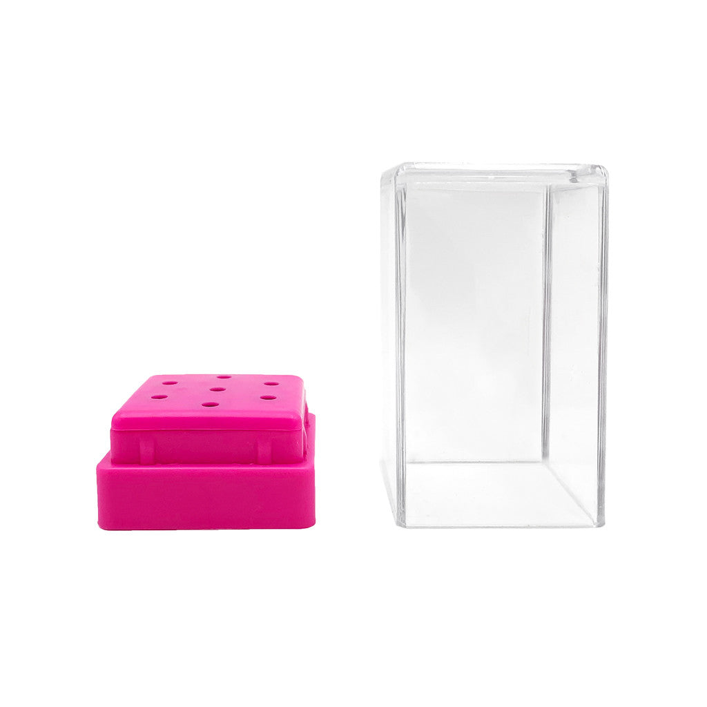 Drill Bit Holder Mini Pink 7 Bits Diamond Nail Supplies