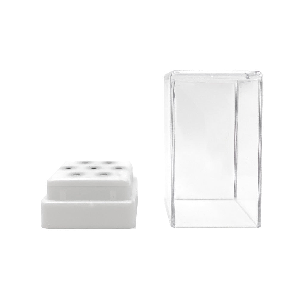 Drill Bit Holder Mini White 7 Bits Diamond Nail Supplies