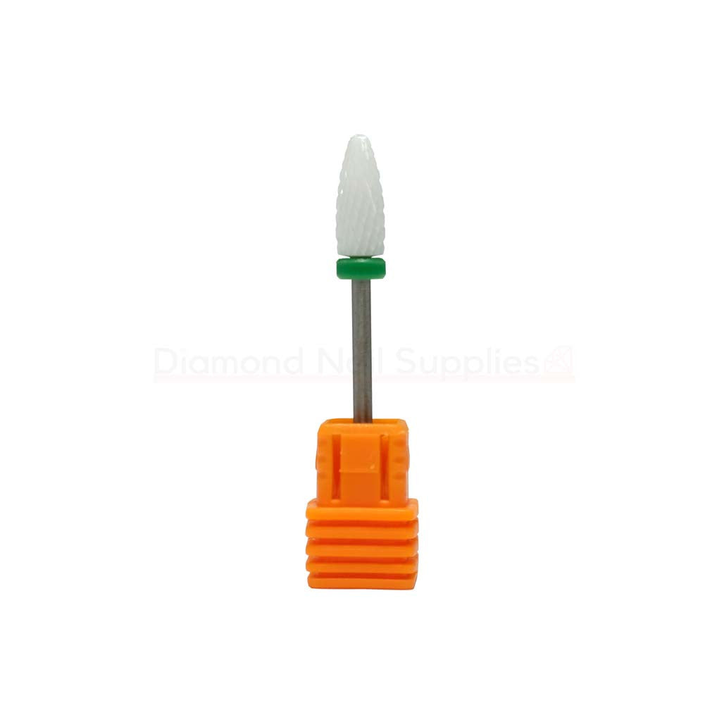 Ceramic Drill Bit Flame Bit C White 3/32" Diamond Nail Supplies