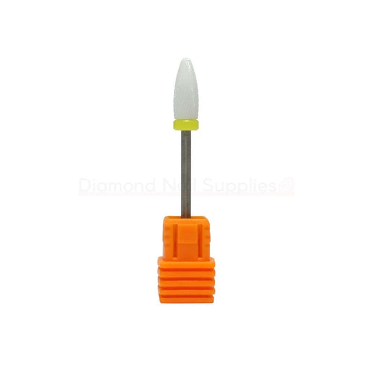 Ceramic Drill Bit Flame bit XF White 3/32" Diamond Nail Supplies