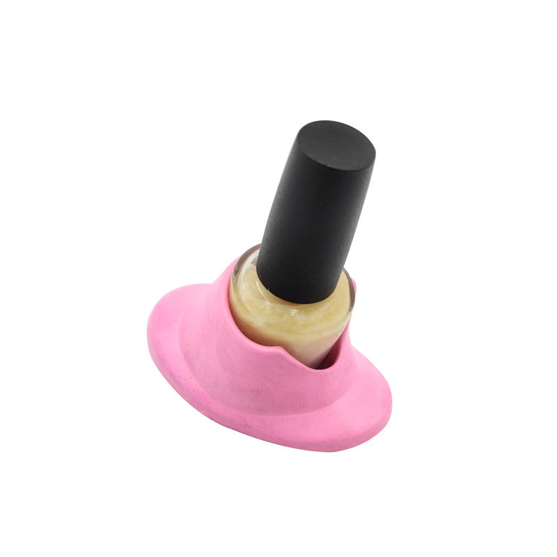 Pink Polish Holder Oval Diamond Nail Supplies