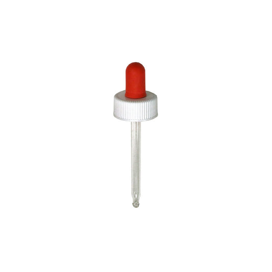 Glass Dropper 80mm - Red/White for 24mm Opening Diamond Nail Supplies