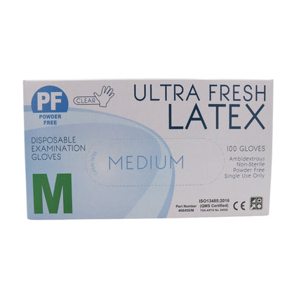 Ultra Fresh Latex Gloves White PF Medium Diamond Nail Supplies