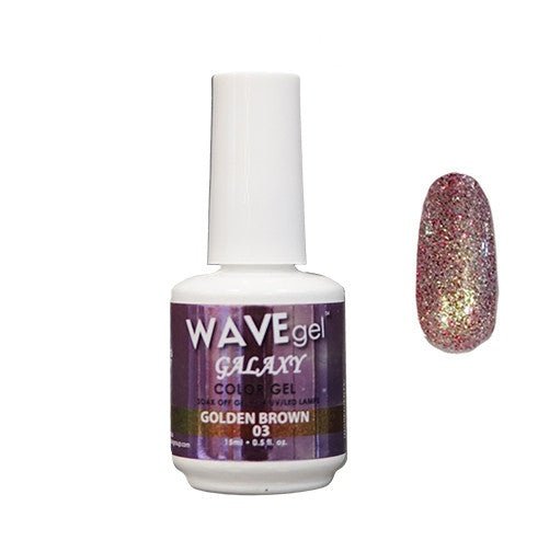 Galaxy Gel Polish - 03 Golden Brown Diamond Nail Supplies