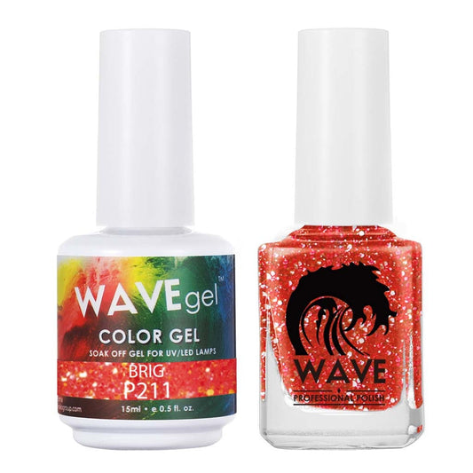 Matching - P211 Bright Red Sprinkles Diamond Nail Supplies