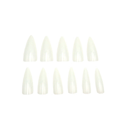Gella Soft Gel Full Cover Tips - Medium Stiletto Natural Diamond Nail Supplies
