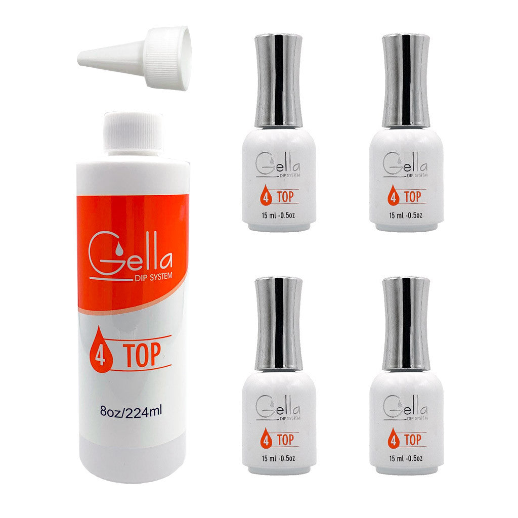Gella Dip Powder - Dip Top Kit Refill 224ml + 4x15ml Diamond Nail Supplies