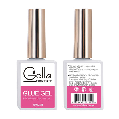Gella Extension Tip Kit + Studio Lamp Long Coffin Diamond Nail Supplies