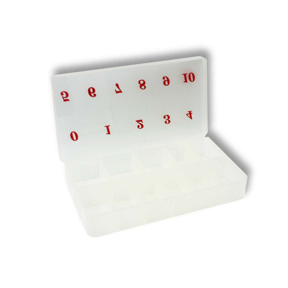 Empty Tip Box Natural Numbered Diamond Nail Supplies