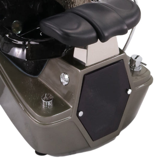 Pedicure Base Tub - TS1235 Maximus Dark Grey With Black Bowl LED LIGHTS Diamond Nail Supplies