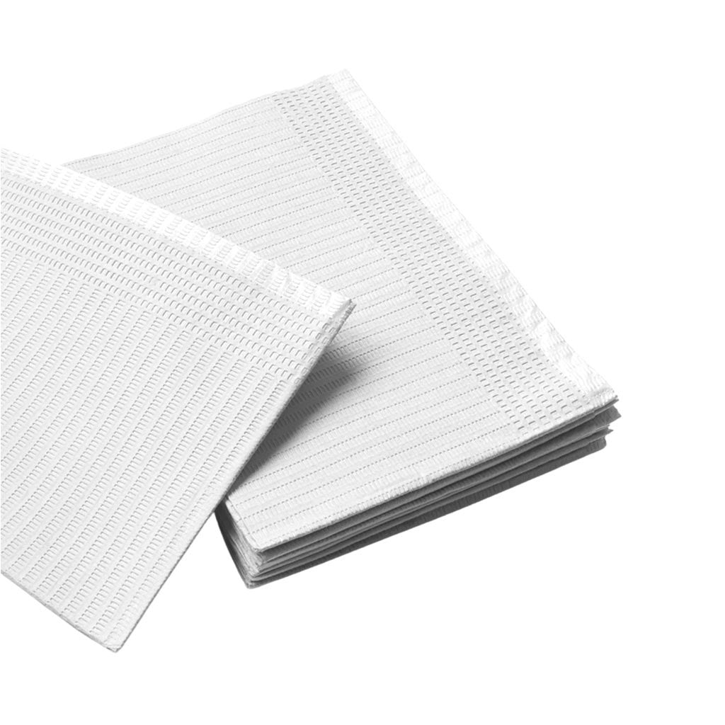 Disposable Dental Bibs - White Barrier Pad 125pc Diamond Nail Supplies