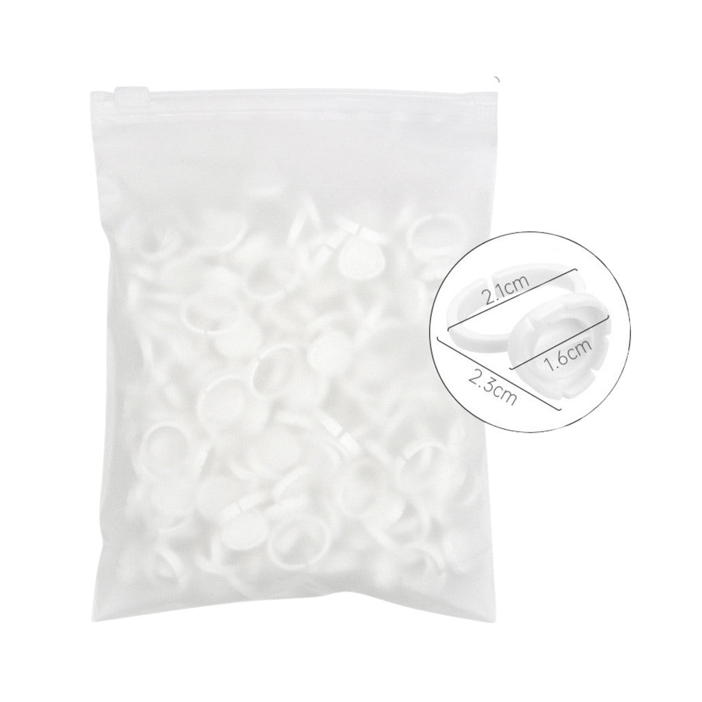 Disposable Split Glue Ring Holder - 100pc Diamond Nail Supplies